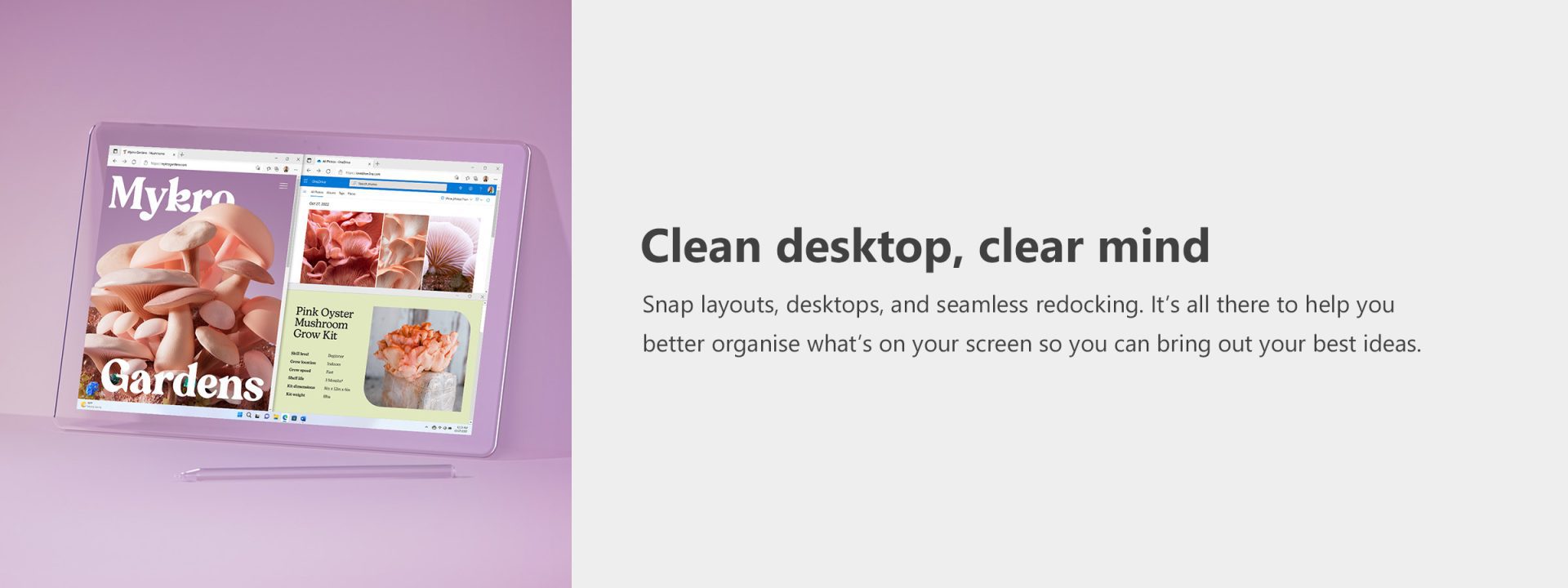 Windows 11 - Clean Desktop Clear Mind